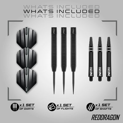 Razor Edge Black 20G, 22G, 23G, 24G, 26G, 28G Steeltip or 18G Softip Tungsten Darts with Flights and Stems