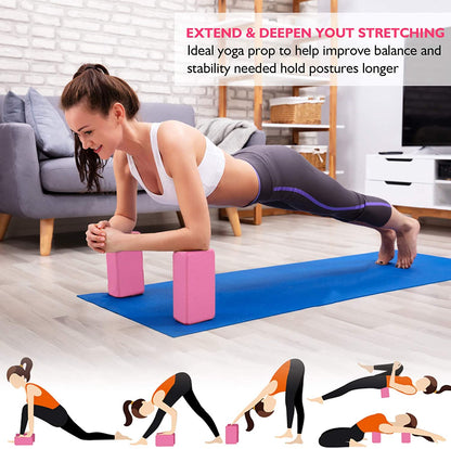 RENRANRING Exercise Ball for Yoga - 11-In-1 Yoga Ball Set with Resistance Bands, Yoga Block, Pump, Workout Balls for Exercise, Stability, Office Ball Chair, Home & Gyms (Pink)